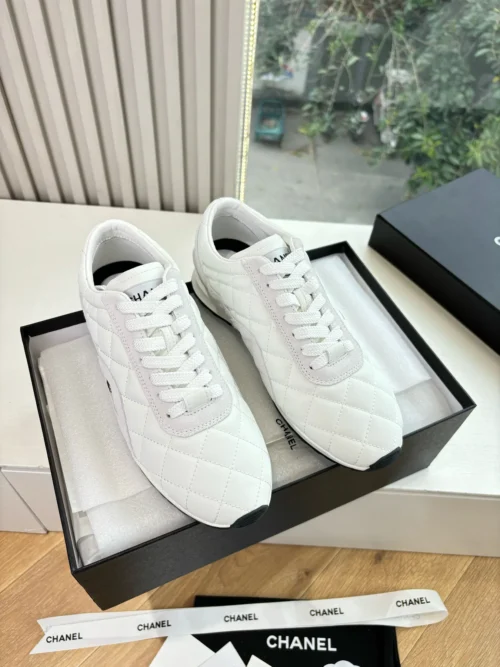 Chanel Suede Platform Sneakers