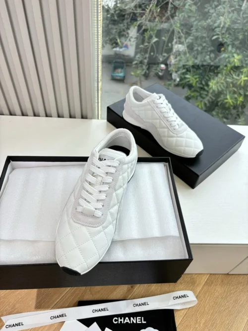 Chanel Suede Platform Sneakers