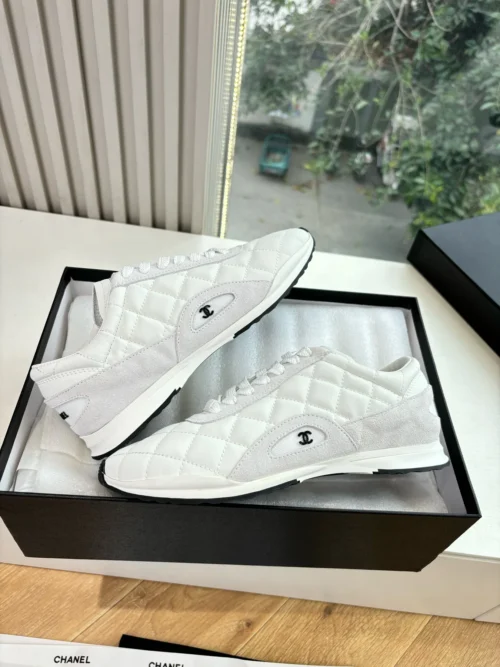 Chanel Suede Platform Sneakers