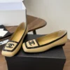 Chanel Square-Toe Flats