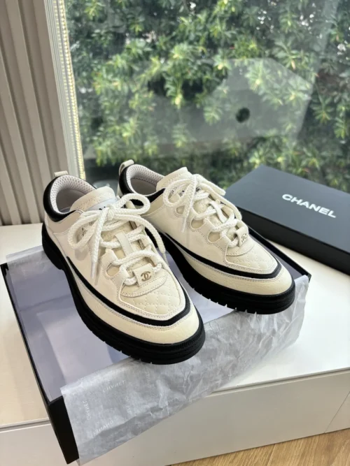 Chanel Suede Platform Sneakers