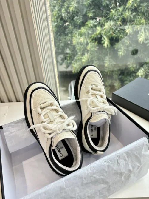 Chanel Suede Platform Sneakers