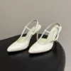 Chanel Pointed-Toe Bow-Detail Heeled Sandals