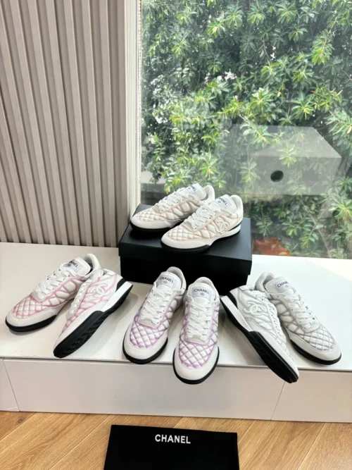 Chanel Suede Platform Sneakers