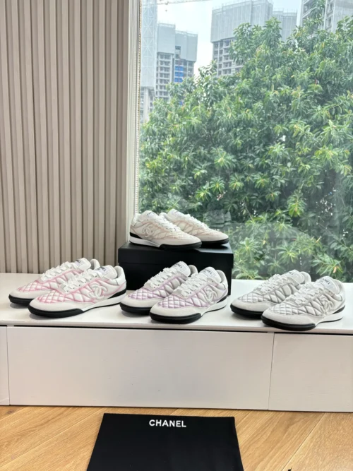 Chanel Suede Platform Sneakers