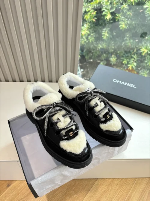 Chanel Suede Platform Sneakers