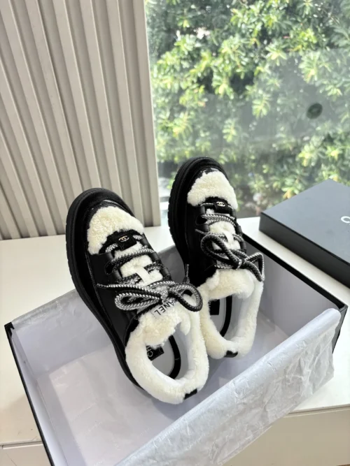 Chanel Suede Platform Sneakers