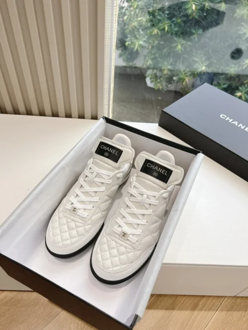 Chanel Suede Platform Sneakers