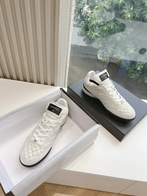 Chanel Suede Platform Sneakers