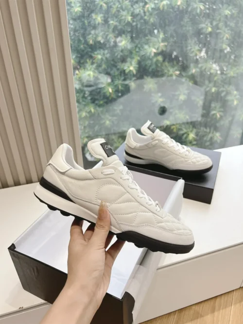Chanel Suede Platform Sneakers