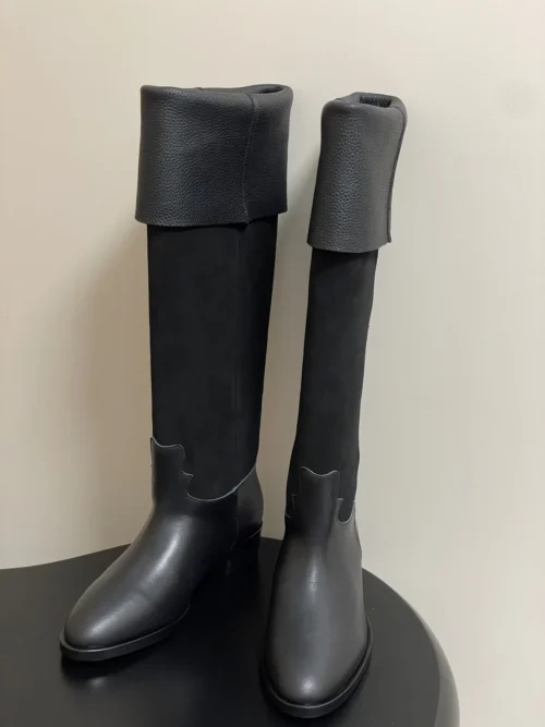 Chanel Suede Riding Boots