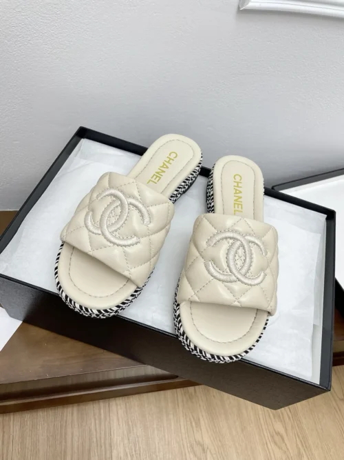 Chanel Lambskin Slides