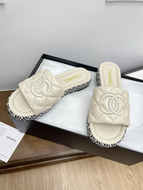 Chanel Lambskin Slides