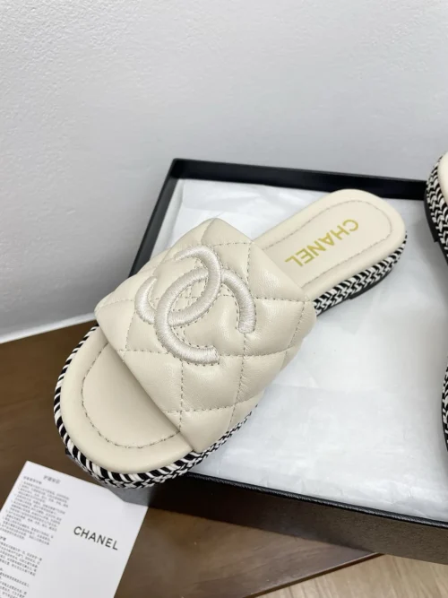 Chanel Lambskin Slides