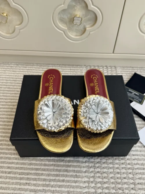 Chanel Lambskin Slides