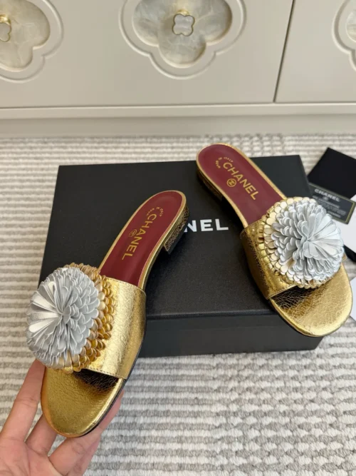 Chanel Lambskin Slides