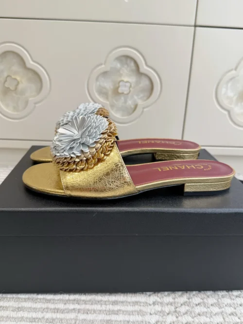 Chanel Lambskin Slides