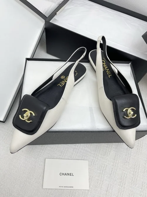 Chanel Lambskin Pointed-Toe Sandals