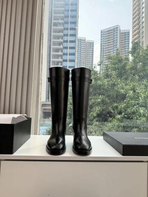 Chanel Leather Riding Boots