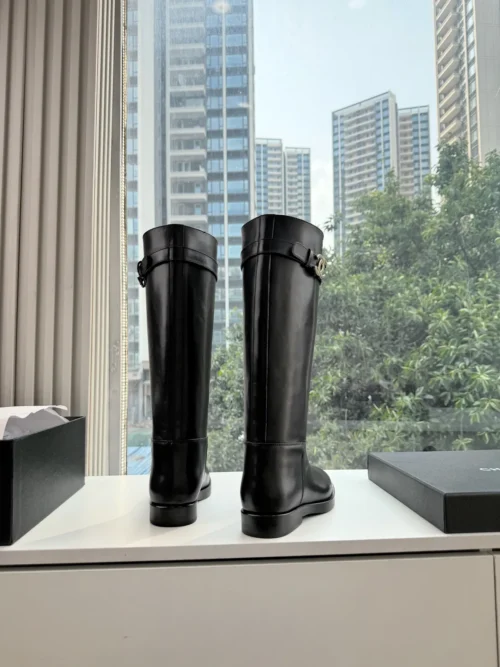 Chanel Leather Riding Boots