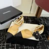 Chanel Pointed-Toe Chain-Detail Sandals