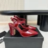 Chanel Patent Leather Heeled Sandals
