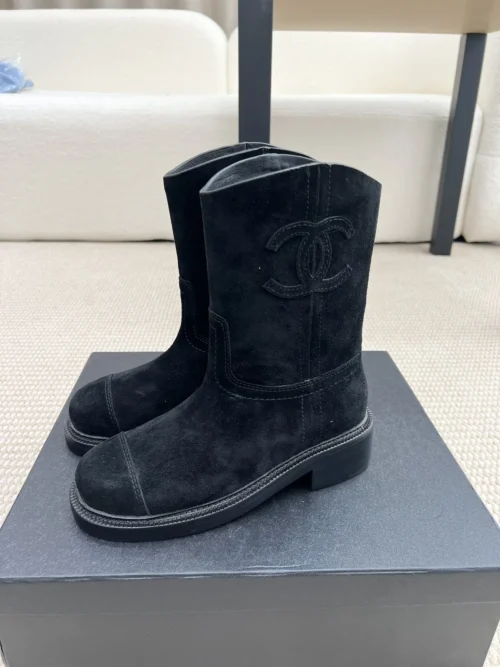 Chanel Leather Riding Boots