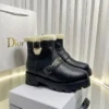 Dior Leather Platform Biker Boots