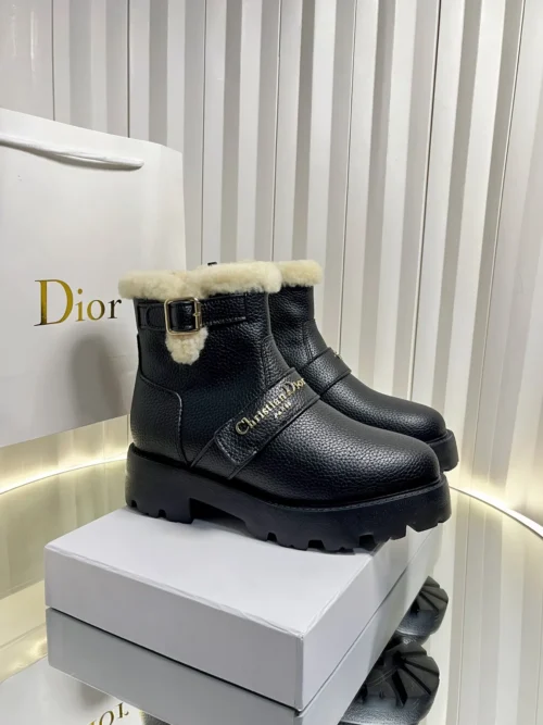 Dior Leather Platform Biker Boots