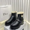 Dior Leather Platform Biker Boots