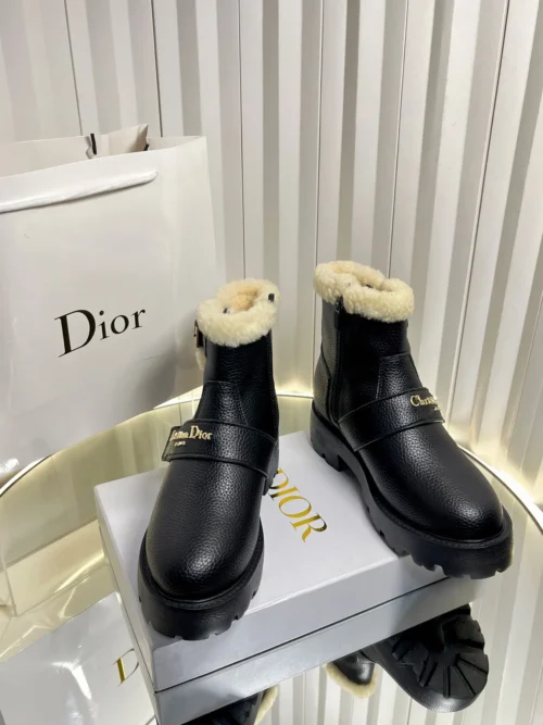Dior Leather Platform Biker Boots