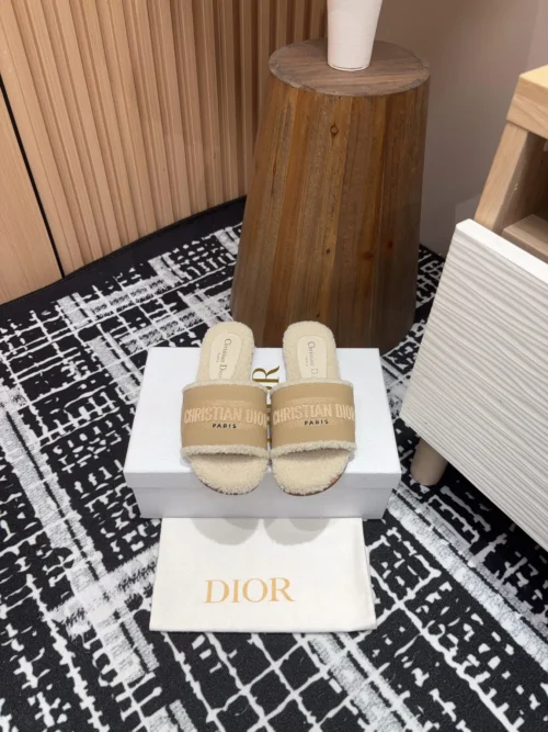 Dior Dway Shearling Slides