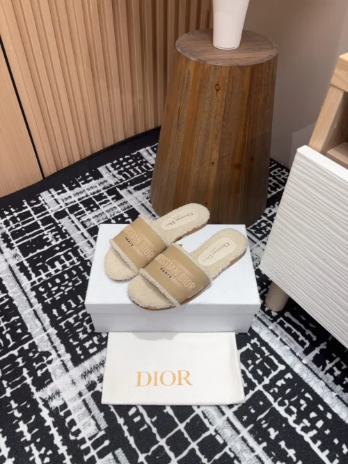 Dior Dway Shearling Slides