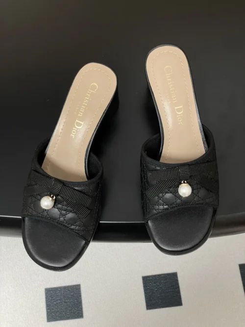 Dior Bow-Detail Slides