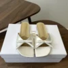 Dior Lambskin Square-Toe Bow-Detail Slides