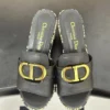 Dior Peep-Toe Wedge Slides