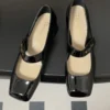 Dior Patent Leather Square-Toe Mary Jane Pumps