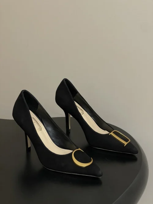 Dior Pointed-Toe Buckle Pumps