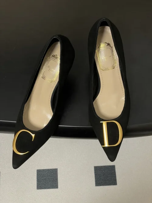 Dior Pointed-Toe Buckle Pumps