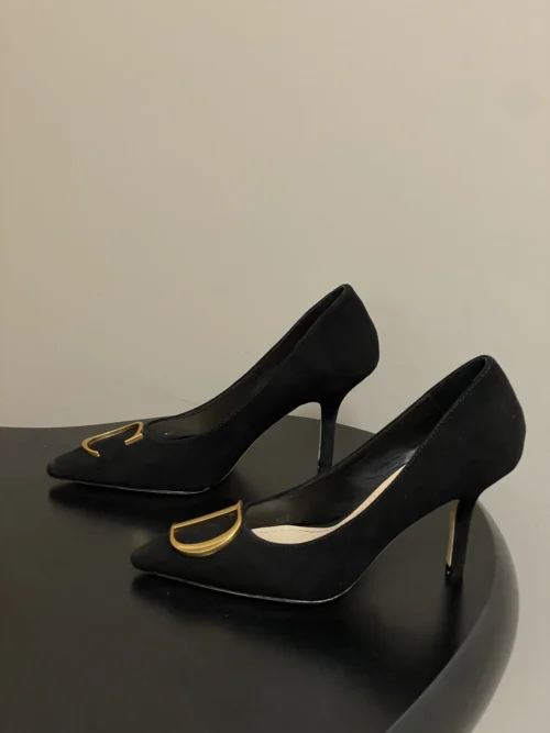 Dior Pointed-Toe Buckle Pumps