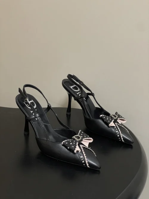 Dior Pointed-Toe Slingback Heeled Sandals