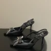 Dior Pointed-Toe Slingback Heeled Sandals