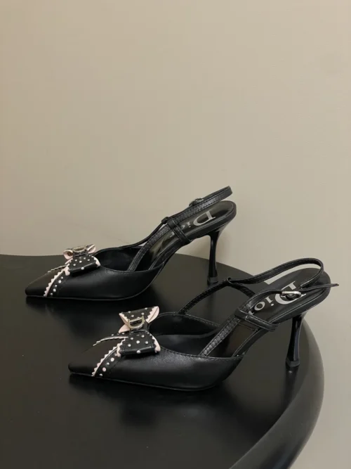 Dior Pointed-Toe Slingback Heeled Sandals