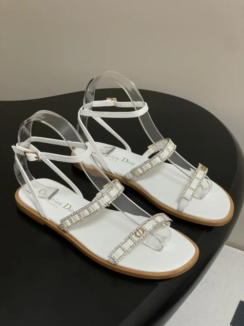 Dior Suede Lace-Up Sandals