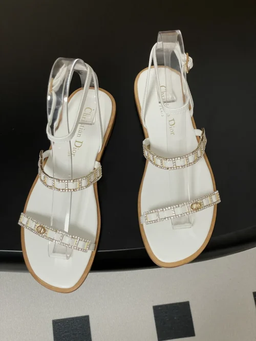 Dior Suede Lace-Up Sandals