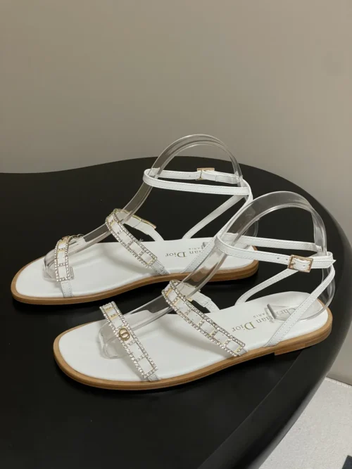 Dior Suede Lace-Up Sandals
