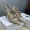 Dior J'Adior Square-Toe Crystal-Embellished Heeled Sandals
