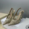 Dior J'Adior Square-Toe Crystal-Embellished Heeled Sandals