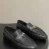 Dior Leather Buckle Ballet Flats