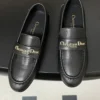 Dior Leather Buckle Ballet Flats